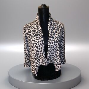 Animal Print Crop Blazer
